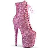 8" Heel FLAMINGO-1020GWR Baby Pink Glitter